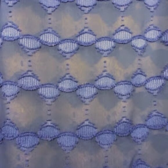 Aina Be Semi Sheer Royal Blue Short Sleeve Peasant Style Blouse Size:S - Picture 7 of 14